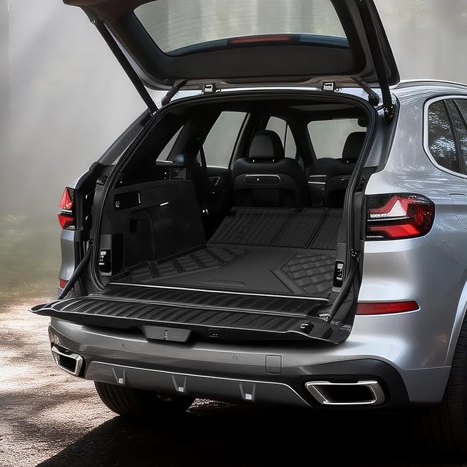 AOMSAZTO Cargo Mat and Backrest Mat Compatible with BMW X5 2019-2026 ONLY 5 Seats (Non 45e & 7-Seats Models): TPE All Weather Protection Car Cargo Liner Trunk Liner for BMW X5 G05 Accessories