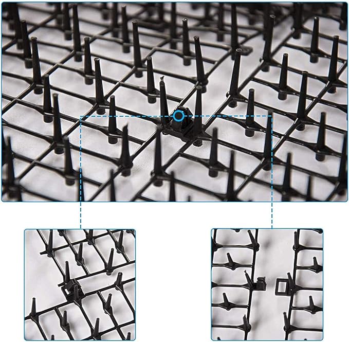 2 Pack 6.5ft Cat Scat Mat with Soft Spikes, 13ft Humane Indoor/Outdoor Cat Deterrent Strips for Garden Borders, Countertops & Furniture, 78" x 11" Each
