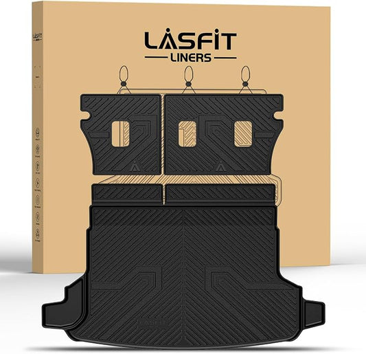 LASFIT Cargo Tray Mat & Backrest Mat for Subaru Forester 2025-2026 (Not Fit Hybrid & Wilderness), All Weather TPE Custom Fit Easy Clean Trunk Mat for Forester 2025 2026 Car Cagro Liners,Black