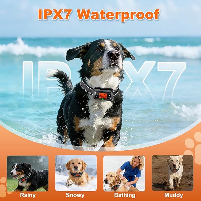 GPS Wireless Dog Fence System, Electric Dog Fence, IPX7 Waterproof Rechargeable Collar Receiver,Radius from min 33 to max 999 Yards, Electric Dog Fence with No Wire Circular Boundary,Outdoor Use Only2