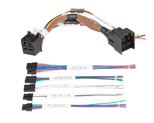 RED WOLF Advanced Audio Integration T-Harness for 2018-2024 Ford Bronco F150 Maverick Mustang Non-Amplified Radio Harness High-Level Input & Speaker Output Adapter for Aftermarket Amplifier Subwoofer