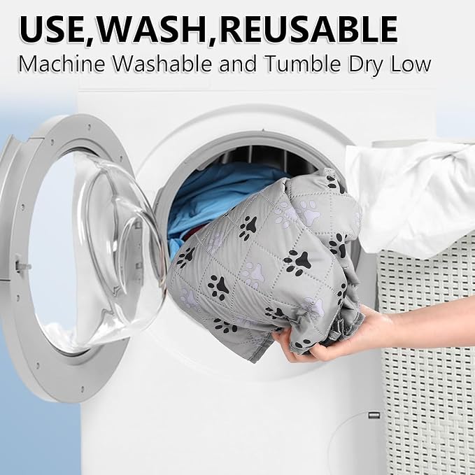 FUWERY Washable Pee Pads for Dogs ,36"X41", Thick Heavy Absorbency Reusable, Prevent Leakage, Non-Slip Pee Pads for Puppy Playpen,Potty Training, Grey, 2 Packs