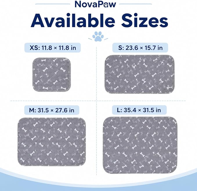 NovaPaw Pup Pad with Pheromones, Reusable Puppy Pads Washable for Dogs & Cats,Washable,Durable Leak-Proof & Anti-Slip Pet Training Pads for Home & Trave