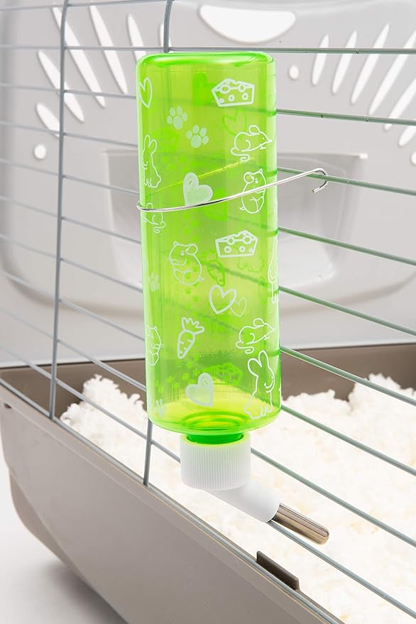 Lixit® Critter Bright Water Bottles for Hamsters, Rabbits, Chinchillas, Ferrets, Guinea Pigs and Other Small Animals - Made in USA (Blue (Pack of 2), 16 Ounce)