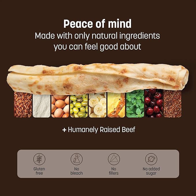 Earth Animal No Hide Stix - Rawhide Free Dog Chews Sticks 40 Count Beef | Small Sticks Beef Flavored Natural Rawhide Free Long Lasting Dog Chews - Treats for Small Dogs and Cats