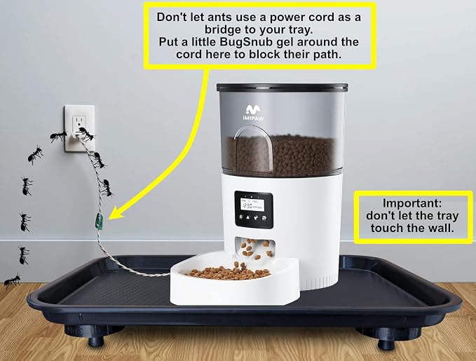 Ant Proof Tray - Waterless, Moat Free Cat and Dog Food Tray for Crawling Pest Free Pet Food Feeding Station. Kitchen Sweets and Trash, Ant Free Platform.