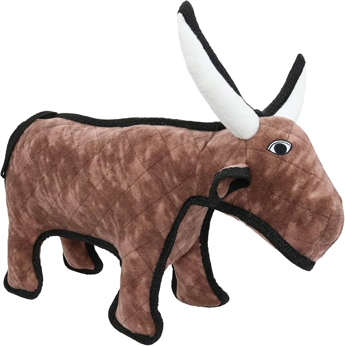 TUFFY® : 2 Pack Medium Bull Dog Toy: Ultra Durable Plush Toy with Multiple Layers & Reinforced Seams, Washable and Floats, Original Construction