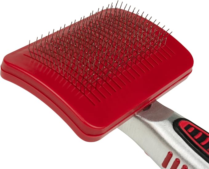 CHI for Dogs Self-Cleaning Slicker Brush, Small Size, 3-Pack | Pivoting head design, fine wire pins, detangles and removes loose hair, for small breed dog coats daily