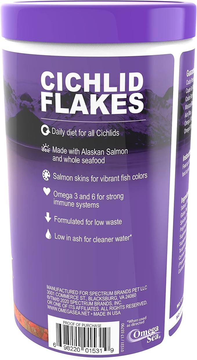 Omega One Cichlid Flakes, 5.3 oz