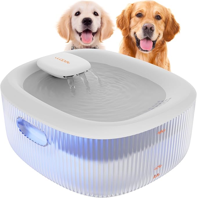 WOPET Dog Water Fountain for Large Dogs, 6L/205oz/1.6Gal Automatic Dog and Cat Water Fountain, Pet Water Dispenser with 2 Filters, Ultra-Quiet Pump, Great for Large Dogs Cats and Multi-Pet Home
