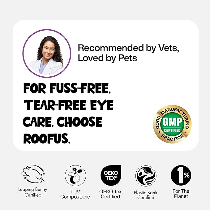 Dog Eye Wipes 100 Counts - Dog Tear Stain Remover for Dogs - Hypoallergenic Pet Eye Cleaner Wipes for Dogs & Cats