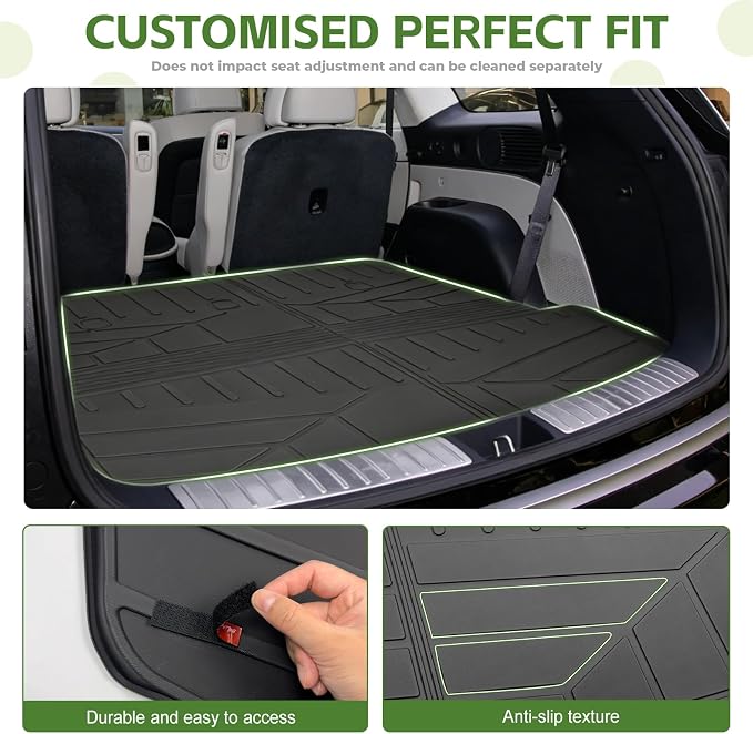 Cargo Liners for 2026 Hyundai Palisade 7 Seats(Only Fit Gas Models) Trunk Mat with Seat Back Cover Accessories, All Weather Rear Cargo Mat Backrest Protector(Cargo Mat&2nd Row Kick Mat)