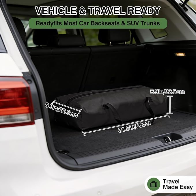 Veraste 42" Soft Collapsible Travel Dog Crate for Large Dogs,Black | 4-Door Foldable Travel Crate,breathable mesh, foldable with storage bag