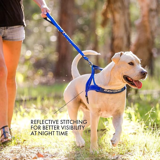 EzyDog Quick Fit Dog Harness, Soft Neoprene Padding - Medium, Pink Camo | Fast One-Click Buckle, Adjustable Fit, Strong Reinforced Materials, Reflective Stitching, No Pull Dog Harness, Easy Walking