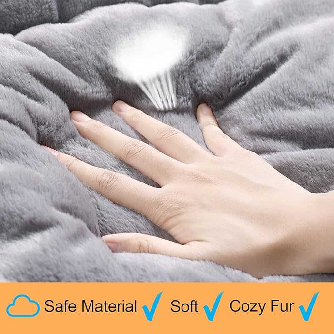Dog Crate Pad Washable Dog Bed for Crate Extra Small Cozy Mat 22-Inch Gray | Ultra Soft Kennel Pad,Anti-Slip Bottom,Fits for Most Metal Crates,Comfortable Sleeping Pet Mat