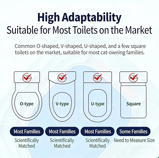 Cat Toilet Training Systems,Cat Toilet Training Kit,Reusable Plastic Trainer for Pet Cleaning with 1 Replaceable Cat Feather Toy,Litter Boxes (Pink)