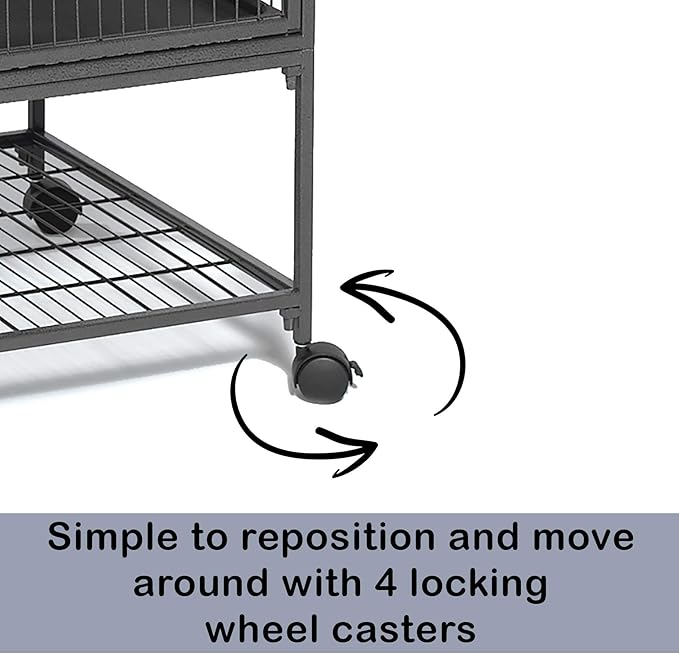 Critter Nation by MidWest Homes for Pets Single Unit Small Animal Cage, Habitat for Rats, Chinchillas, Ferrets, Sugar Gliders, Tool-Free Assembly, with Full-Width Doors, Shelf and Removable Base Pan