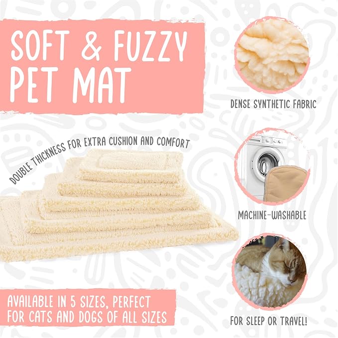 Mat Cat & Dog Bed - Crate Pads for Dog Cages, Machine Washable Kennel Bed for Sleeping, Small & Medium Size Breeds - Small, 23" x 30"