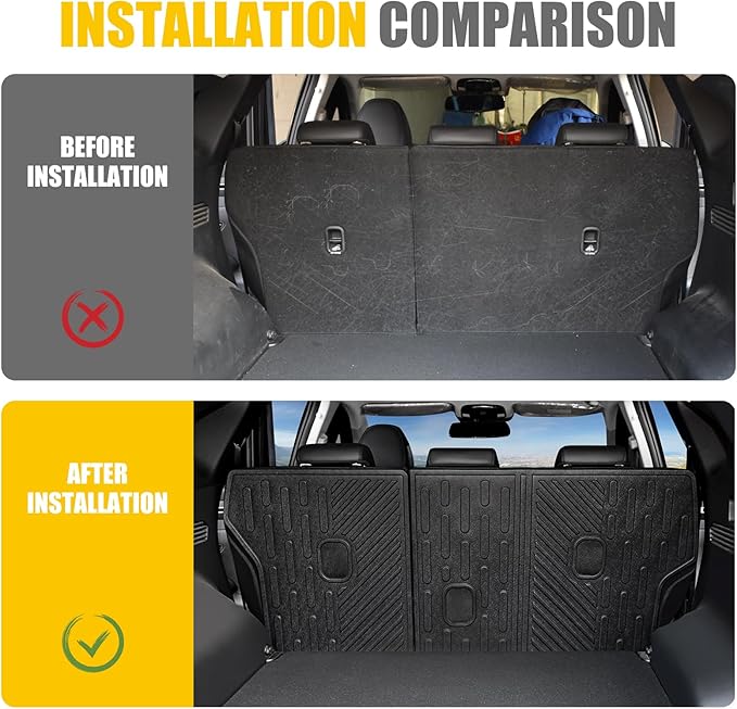 Backrest Mat for 2022-2025 Hyundai Tucson All Weather TPE Rear Back Seat Protector Cargo Liner for 2022 2023 2024 2025 Hyundai Tucson Black Only