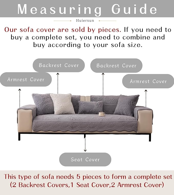 Grey Fuzzy Rabbit Plush Sofa Cover Cozy Warm Sofa Couch Covers with 3D Jacquard Leaf Pattern Non-Slip Easy-to-Install Shaggy Sofa Slipcover Prefect for Kids Dogs Cats Cats(Grey,36"x47")