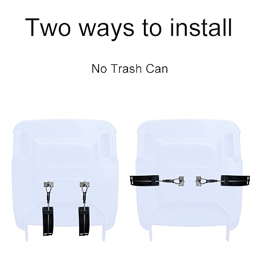 YYST Outdoor Garbage Trash Waste Can Bin Lid Lock Holder Strap, Animal Raccoon Bear Proof Trash Can Lock