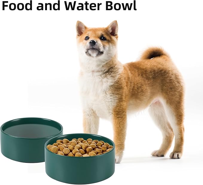 Havniva Ceramic Dog Bowls, 6.1” Dog Food and Water Bowl, Pet Feeding Bowl | Dog Food Bowl for Small Dogs, Food-Grade Ceramic, Dog Water Bowl with Non-Slip Rubber Base, Large Capacity, Dishwasher Safe