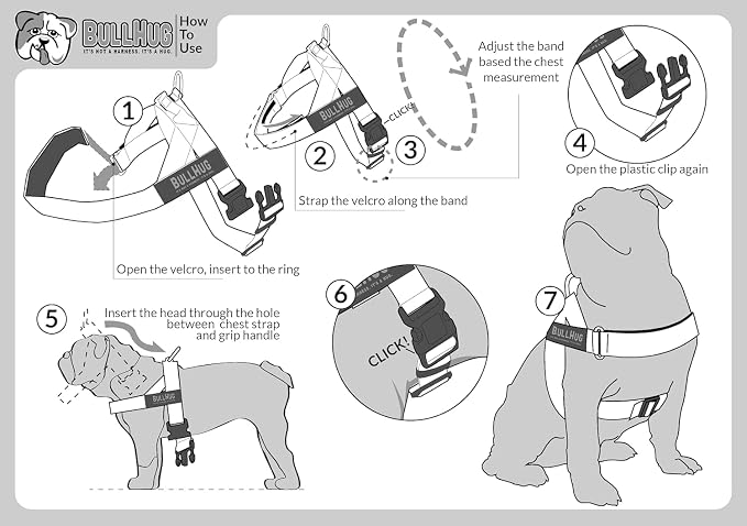 Adjustable Dog Harness– No Pull, No Choke – for English Bulldogs, French Bulldogs, Pugs & Broad-Chested Breeds – Easy, Safe Walks (Cupcake, XS)