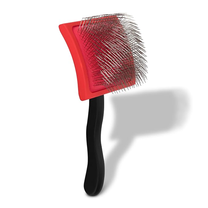 Paw Brothers Big Paw Slicker Brush for Long and Short Haired Dogs - Ideal for Doodles, Goldendoodles, Poodles, Long Pin Grooming