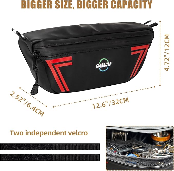 Upgrade Motorcycle Handlebar Bag, Universal Waterproof Motorcycle Tool Bag, Bicycle Front Storage Bag Fit for SURRON LIGHT BEE X, S X160, X260, Talaria Sting Segway Electric Dirt Bike