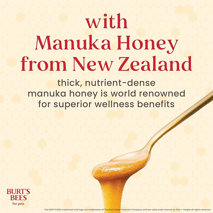 Burt’s Bees Manuka Honey Oatmeal Shampoo for Dogs with Coconut Oil, 16 Fl Oz