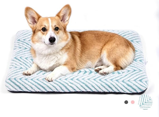 Mora Pets Dog Crate Pad Washable Puppy Dog Bed for Crate Flat Kennel Mat | Soft Dog Cat Bed Mat, Crate Pad for Dog Cages Cozy Sleeping Liner, Dog Pillow Cushion for Small Medium Pets Anti Slip 30 x 19