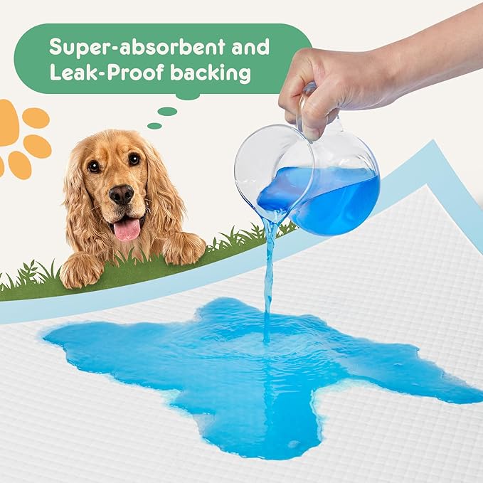 DUMOS 300 Count Puppy Dog Pads, Disposable Dogs Potty Pee Training Pads | 6-Layer Super Absorbency, Disposable Pet Leakproof Quick Drying, 22"×22"× Regular Size
