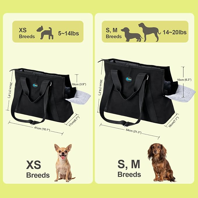 Ownpets Small Dog Pet Purse Carrier for Travel Vet Shopping, Up to14 lbs | small, storage pockets, travel vet shopping, small pets