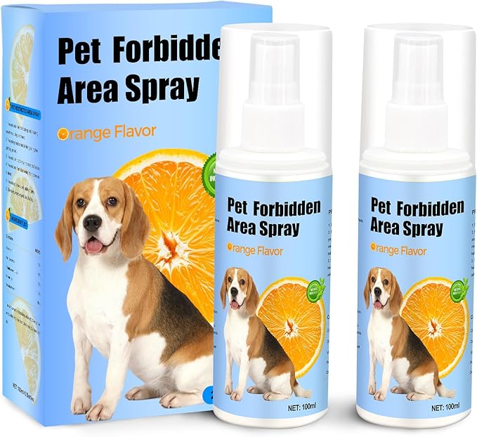 No Chew Spray for Dogs 2 Pack (100ML) Natural Ingredients Bitter Apple Spray for Dogs Alcohol Free Deterrent Spray to Stop Chewing Barking Marking and Nibbling