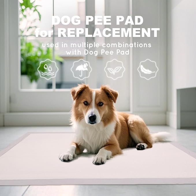 HQ4US 4LEGS Dog Pee Pads, Thick/Ultra Absorbent Puppy Dog Training Pads, Small Size 23.6" x 17.7"，Odor Eliminating Gel, Deodorizing Factors, with Pet Inducer (50 Count)