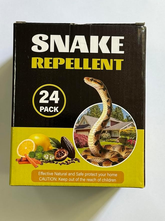 24 Pack Snake Repellent Balls, Natural Snake Deterrent for Yard, Garden & Garage, Long Lasting Outdoor & Indoor Snake Repellent, Safe for Pets & Kids, Easy to Use