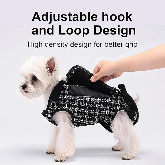 Wakytu Dog Lift Harness Dog Carrier Sling for Small Dogs & Cats,L | stylish puppy sling carrier with handle & pocket,adjustable leash,walking & travel