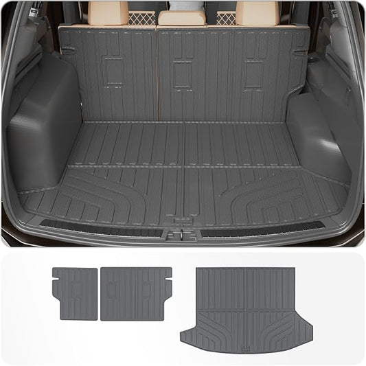 Cargo Mat Compatible with 2025 2026 Chevrolet Equinox NO EV GMC Terrain Trunk Mat Trunk Liner Cargo Liner Back Seat Cover Protector Chevy Equinox Accessories (Backrest Mats+Trunk Mat)