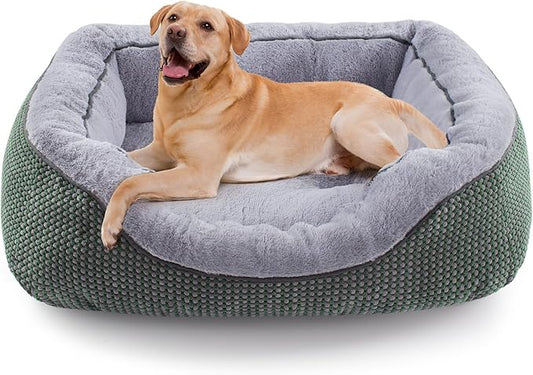 Large Dog Beds Large Sized, Washable Orthopedic Warming Soft Sleeping Durable with Anti-Slip Bottom