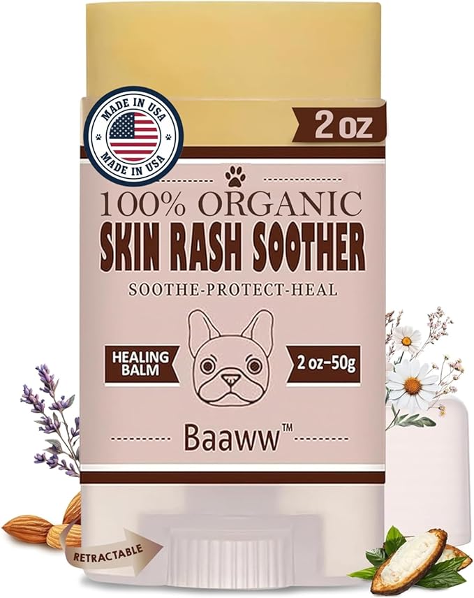 Dog Irritated Skin Relief - Hot Spot Soother Skin Treatment Moisturizer, Anti-Itch & Allergy Dog Lotion, All-Natural Rash Cream for Canines - Soothing Relief for Dry & Itchy Coat - Balm 2 oz