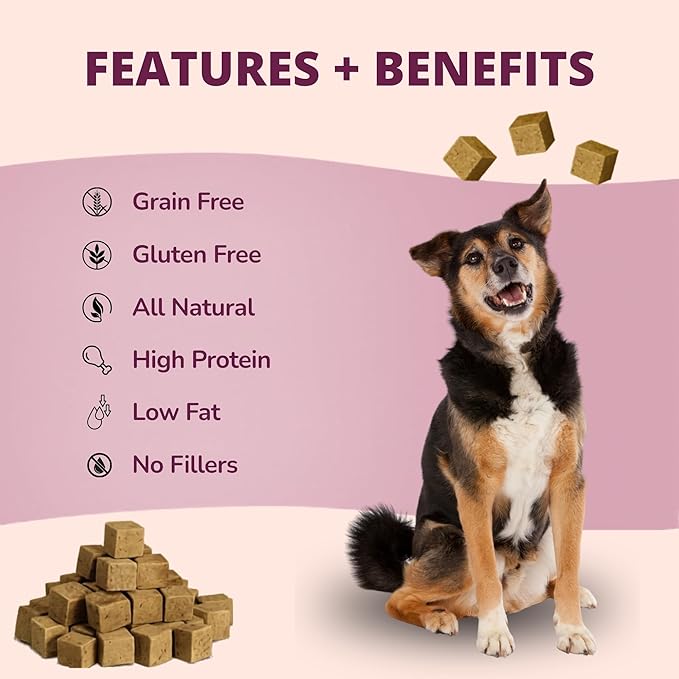 Meow Woof Freeze Dried Beef Liver Dog Treats, Single Ingredient, High Protein Natural Dog Treats, Grain Free Training Treats for Dogs & Puppies, Freeze Dried Liver Treats, 113g