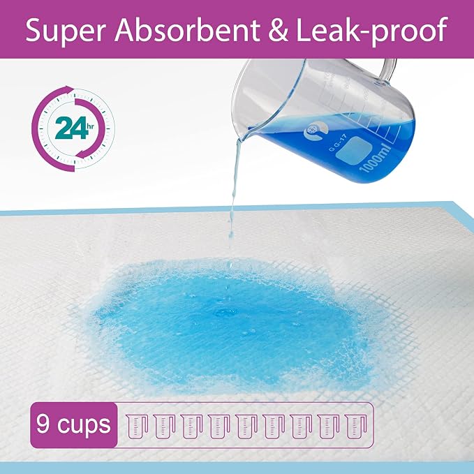 IMMCUTE Dog Pee Pads Extra Large 28"x34", X-Large Training Puppy Pee Pads Super Absorbent & Leak-Proof, XL Disposable Pet Piddle Pad and Potty Pads for Dogs, Puppies, Doggie (XLarge:28"*34"- 30 Ct)