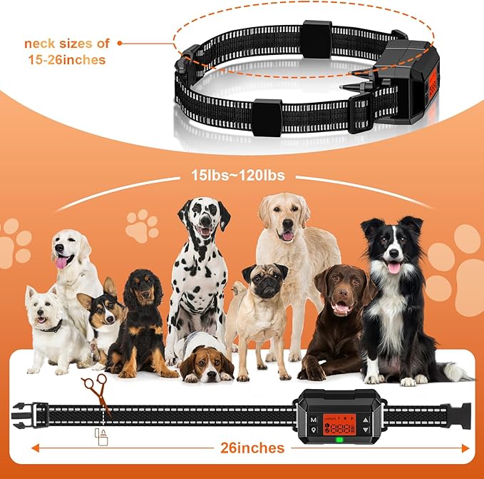 GPS Wireless Dog Fence System, Electric Dog Fence, IPX7 Waterproof Rechargeable Collar Receiver,Radius from min 33 to max 999 Yards, Electric Dog Fence with No Wire Circular Boundary,Outdoor Use Only2