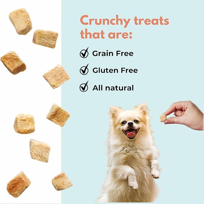 Meow Woof Freeze Dried Chicken Liver Dog Treats, Single Ingredient, High Protein Natural Dog Treats, Grain Free Training Treats for Dogs & Puppies, Freeze Dried Liver Treats, 113g