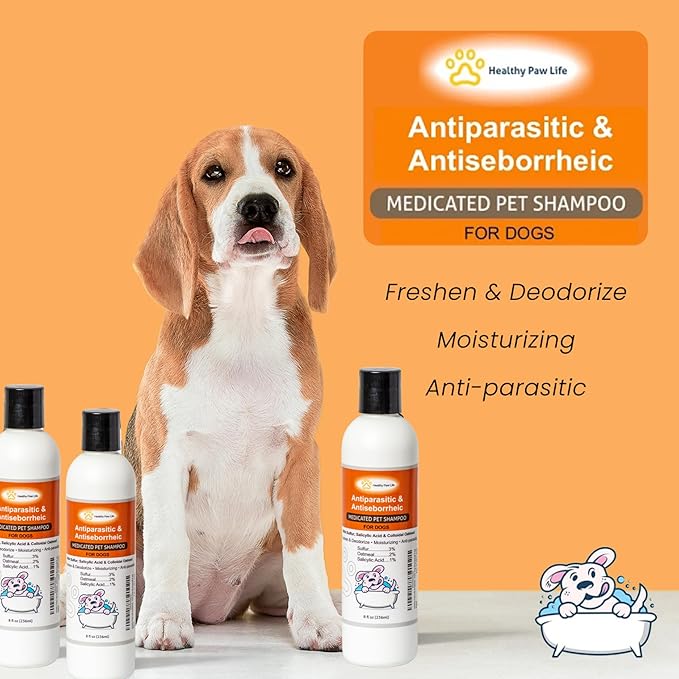 Healthy Paw Life Antiparasitic & Antiseborrheic Dog Shampoo (8 fl oz)