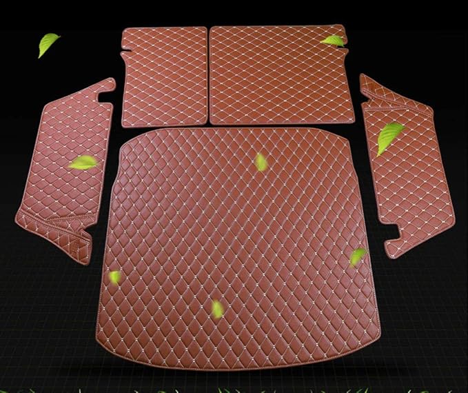 One-of-a-Kind Custom Car Floor Mats – Personalized Text + Image Printing, Premium Leather All-Weather Protection Fit 99% of Vehicles - Coffee