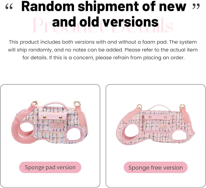 Wakytu Dog Lift Harness Dog Carrier Sling for Small Dogs & Cats,L | stylish puppy sling carrier with handle & pocket,adjustable leash,walking & travel
