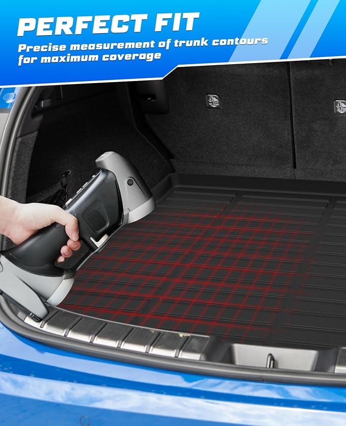 Sunsdrew Rear Trunk Mat for 2022-2026 Lexus NX Accessories NX 250/NX 350/NX 350h/NX 450h+, All Weather Cargo Mat Trunk Liner, TPE Rubber, Raised Edge