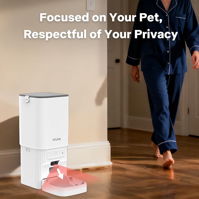 Automatic Cat Feeder with Camera - 5G WiFi Cat Food Dispenser with Night Vision, 7L Dog Feeder Automatic, 1-15 Meals, 1-99 Portions, 2-Way Audio, Jam Free, 10s Voice Recording, Timed Auto Pet Feeder