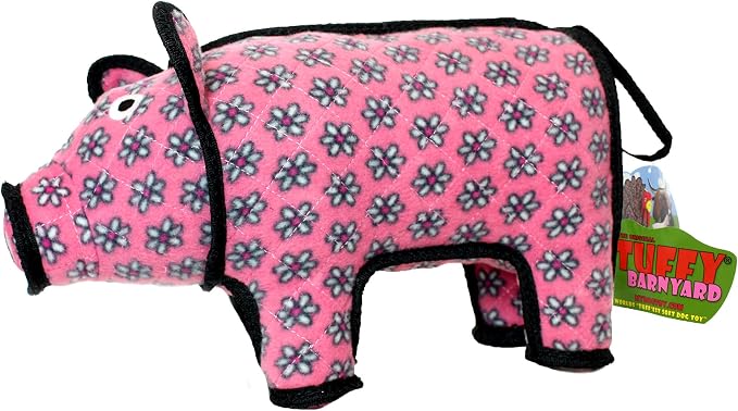 TUFFY® 2 Pack Pig Sheep Large Ultra Durable Plush Dog Toys | Multiple Layers & Reinforced Seams , Washable and Floats , Original Construction